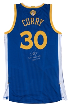 2016 Stephen Curry NBA Finals Games 4 & 6 Used, Signed, Inscribed & Photo Matched Golden State Warriors Road Jersey (Fanatics, Curry COA & Sports Investors)